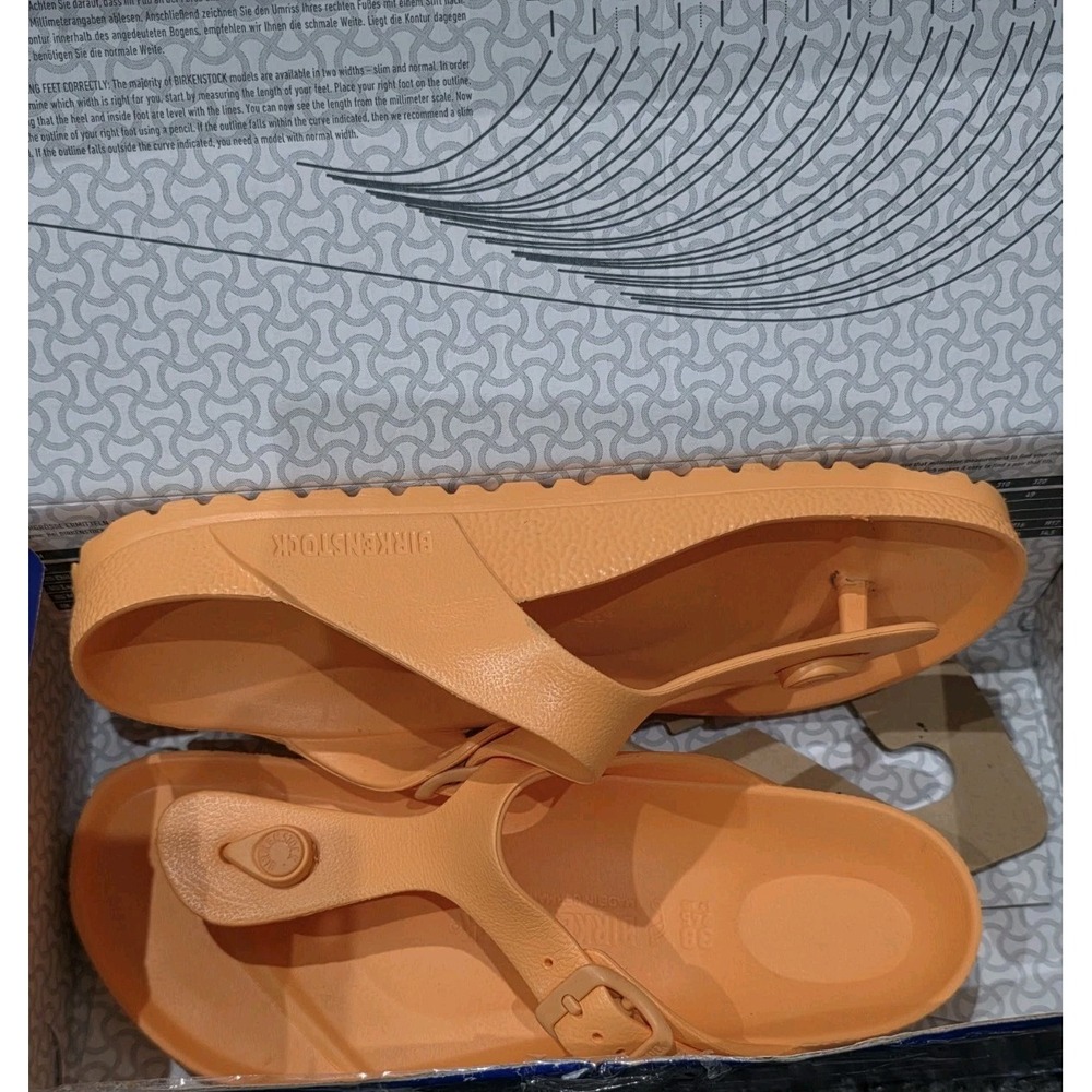 Birkenstock New  Box Gizeh Papaya EVA  size 38